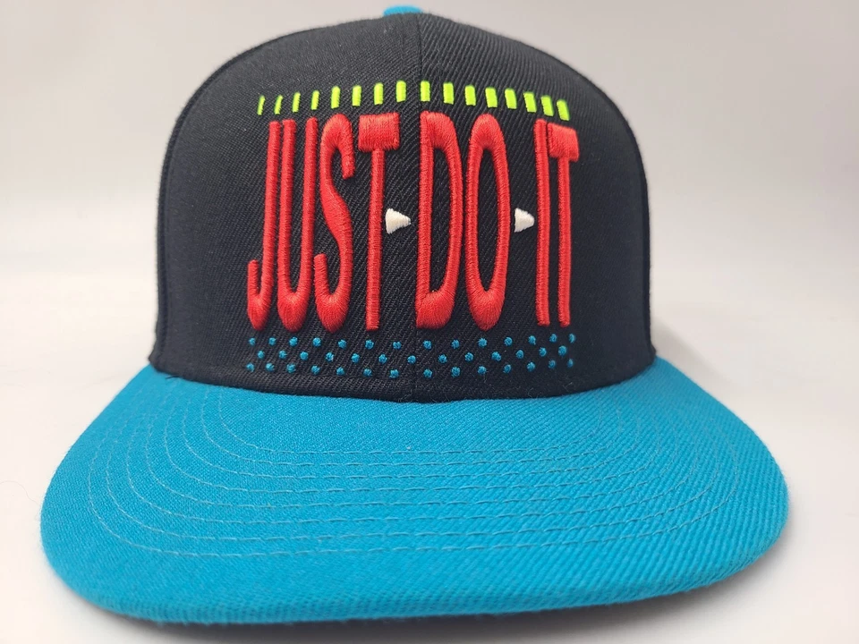 Nike True Just Do It Snapback Gorra Gorra Mezcla de Lana Swoosh Hombres Mujeres Negro Azul Rojo Foto 2 de 4