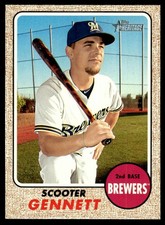 Scooter Gennett 2017 Topps Heritage #262 Milwaukee Brewers 25646 Baseball Card