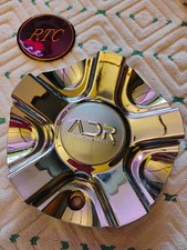 1 New Adr Design Custom 5 Spoke Chrome Silver Emblem Wheel Center Cap Adr-23