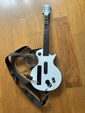 Nintendo Wii Guitar Hero 3 Gibson Les Paul White With Clone Hero PC Adapter