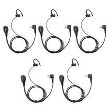 2 Pin Walkie Talkie Headset Earpiece with PTT Mic and Silica Earloops for Mot...