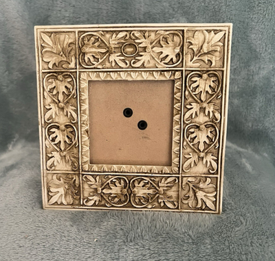 #ad All Metal Frame Holds a 2.5quot;x2.5quot; Picture Cream and Stain Color Frame Size 5quot;x5quot; $12.50