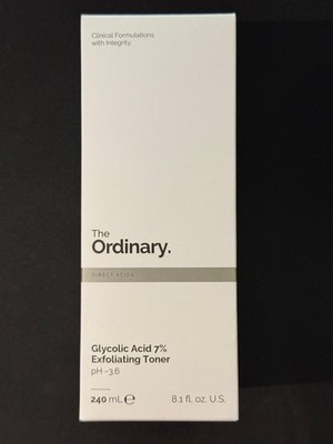 The Ordinary Glycolic Acid 7% Exfoliating Toner - 8.1 oz / 240 ml - New in Box
