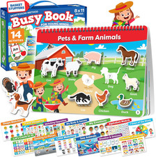 Montessori Preschool Busy Book for Toddlers Ages 3 and up - Preassembled - Presc