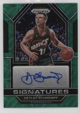 2022 Panini Prizm Signatures Choice Green 1/8 Detlef Schrempf #SIG-DLS Auto 13p4