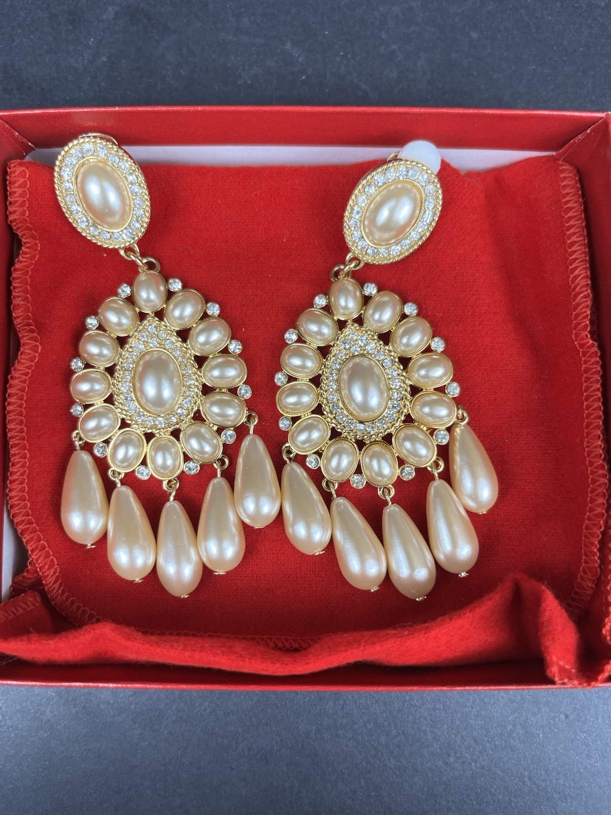 Kenneth Jay Lane KJL Royalty Chandelier Earrings … - image 1