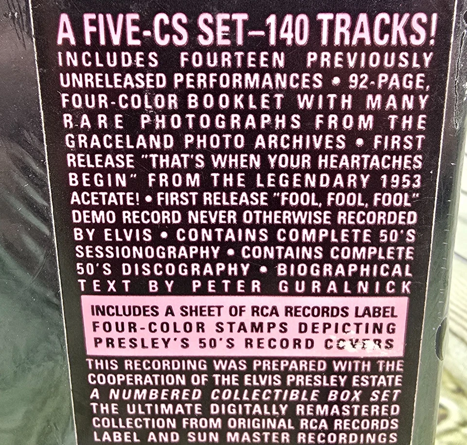 Elvis Presley The King of Rock 'n' Roll 50s Masters 5 Cassette Box Set SS NEW - Image 2 of 4