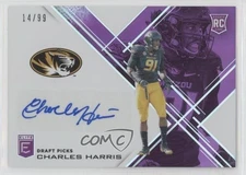 2017 Elite Draft Picks Aspirations Purple /99 Charles Harris #133 Rookie Auto RC