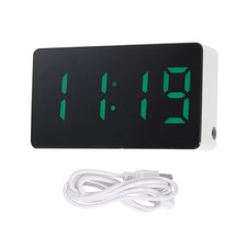 Digitale LED Schreibtischuhr mit Temperaturan...