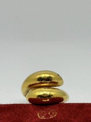 ilias LALAOUNIS,  Neolithic Ring, 22 Carat Yellow Gold, Made In Greece, Size 7.5