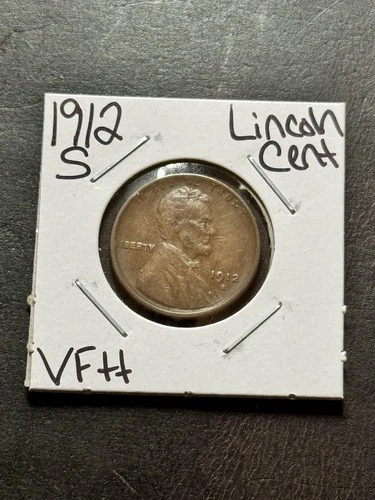 1912 S Lincoln Wheat Cent Penny VF Very Fine Better Date 1c Coin (Raw18892)