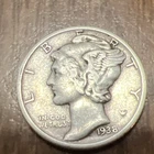 1938 MERCURY SILVER DIME ACTUAL COIN Get More Today And Save Silver @ $103.91 Oz