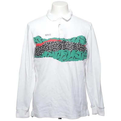 Nike SB, Rugby Shirt, Größe: M, Weiß/Mehrfarbig, Baumwolle/Polyester, Print #1jG