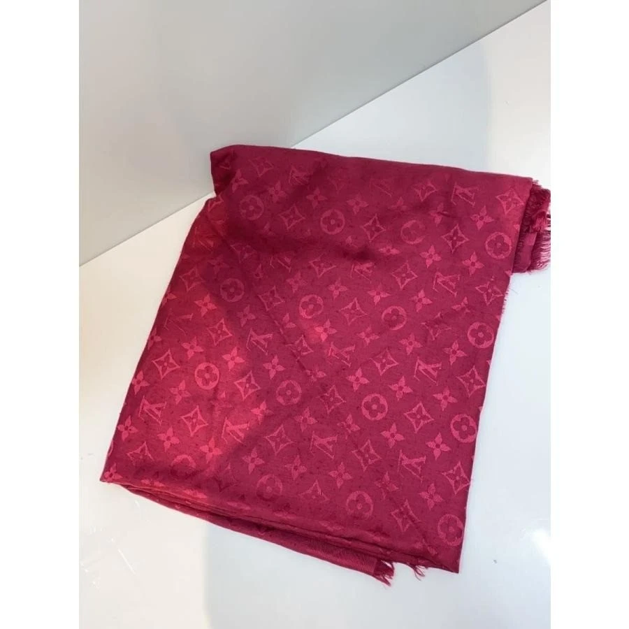 ♡LOUIS VUITTON♡バーガンディ ストール Louis Vuitton Red Scarves & Wraps for Women for sale | eBay