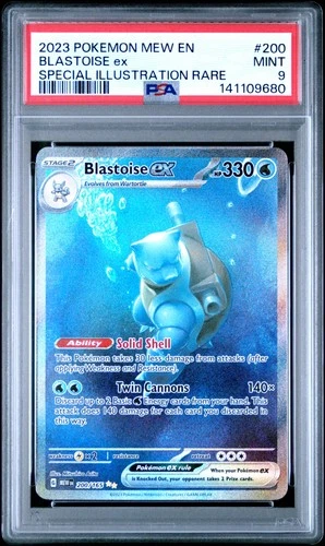 2023 POKEMON MEW EN-151 SPECIAL ILLUSTRATION RARE #200 BLASTOISE EX PSA 9