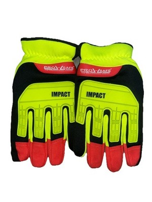 **NEW** PRO SAFE Mechanic 360 Cut Md  Impact PPE Work Glove HI VIZ YELLOW MEDIUM