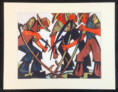 Sybil Andrews - 18x14 Inch Matted Print - Hand Signed Signature