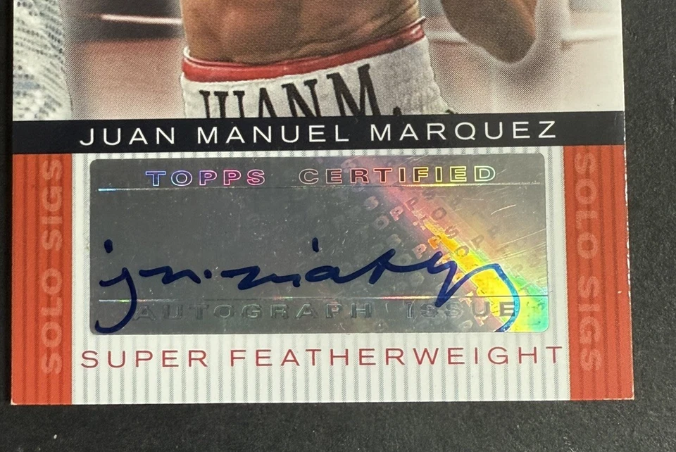 2008 Topps Co-Signers Juan Manuel Marquez Mint Auto Card Boxing SS-JM Solo Sigs - Image 4 of 4
