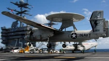 Grumman E-2C Hawkeye VAW-126 Seahawks 2005 Mahogany Wood Model Small Scale 1/72