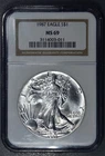 1987 $1 AMERICAN SILVER EAGLE UNCIRCULATED  1 oz .999 NGC MS 69 A5518