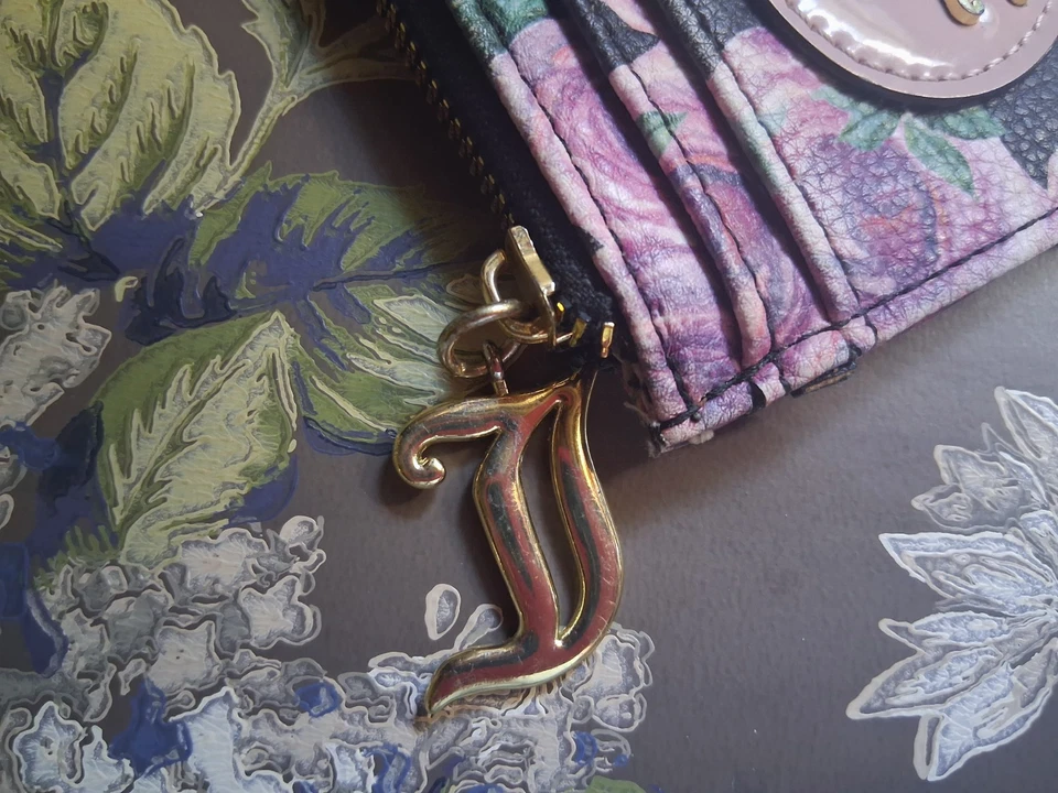 Juicy Couture Cambio Monedero Monedero Grande J Dije Floral Foto 3 de 4