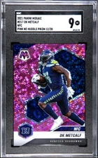 2021 Mosaic NFC Variations DK Metcalf No Huddle Pink Mosaic Prizm /20 SGC 9
