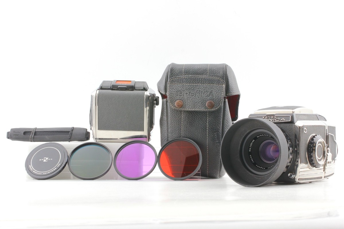 2 Film Back [Exc+5] Late Zenza Bronica S2 Camera Nikkor-P 75mm f