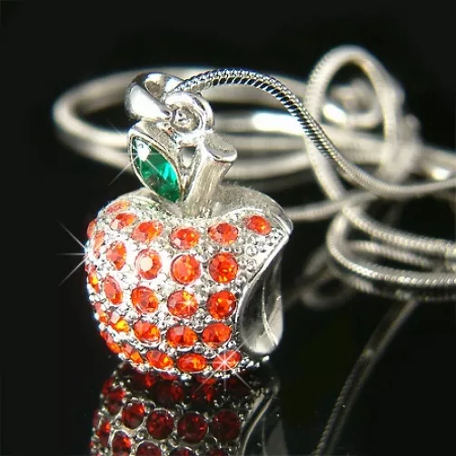 Apple pendant best sale swarovski