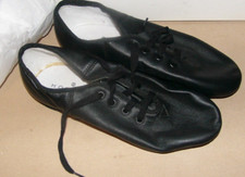 Mens Childs Leather Jazz Mondor Dance Shoes NIB Oxford Black Sz 4.5A M Unisex