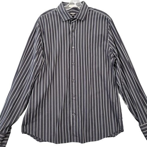 Vintage Fivebrother Blue Men's Chambray Shirt Long Sleeves 16-16 1