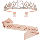 18. Geburtstag Set Krone & Schärpe - Finally 18 Strass Tiara Mit Schlüsselanhänger