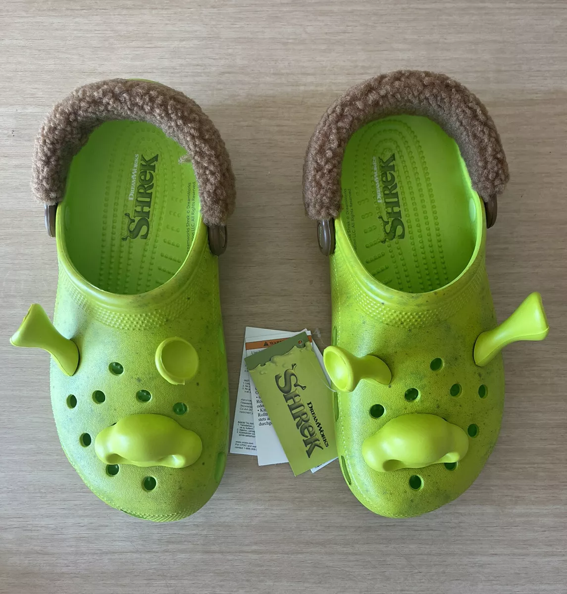 DreamWorks Shrek Crocs Classic Clog Men's Size 6 Womens 8 Ogre Green