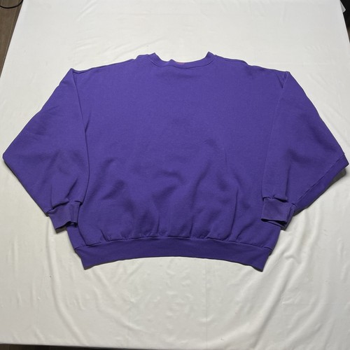 Vintage 90s Minnesota Vikings Sweatshirt Men’s XXL Purple Pullover NFL Football - Picture 4 of 10