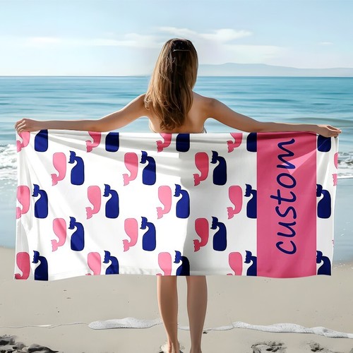 Personalized Custom Name Microfiber Beach Towel Oversized Towels Soft Sand free - 第 2/10 張圖片