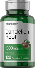 Horbaach Dandelion Root Supplement 1800mg, 120 Capsules, Non-Gmo, Gluten Free