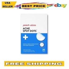 Peach Slices Acne Spot Dots, 30 Vegan Hydrocolloid Patches, Free Shipping
