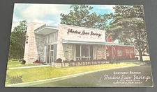 Postcard: Shadow Lawn Savings Loan Association Oakhurst Branch ~ New Jersey NJ