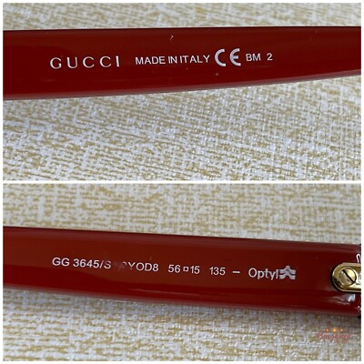 Authentic GUCCI Web Sunglasses GG 3645/S Red Authentic GUCCI Web Sunglasses GG 3645/S Red | eBay main image 4