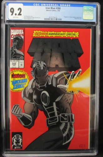 Iron Man 288 CGC 9.2 Silver Foil Cover-Anniversary Special Marvel Comics 1993