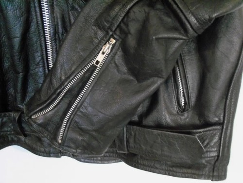 Vintage Wilsons Black Leather Motorcycle Jacket Men's Med 6330.01 FMC Thinsulate - Picture 9 of 14