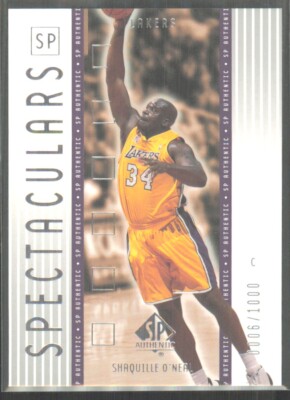2001-02 SP Authentic Spectaculars Shaquille O'Neal /1000 Lakers #163