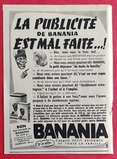 Publicité presse: Petit Déjeuner BANANIA - y'a bon Banania 1954