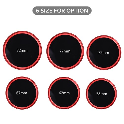 FOTGA 67mm Slim Fader Variable Filter Neutral Density ND2 to ND400 Red R0Y2 - Picture 2 of 9