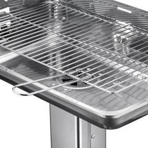 Säulengrill Edelstahl ECKIG 52x30x74 - Bild 6 von 7