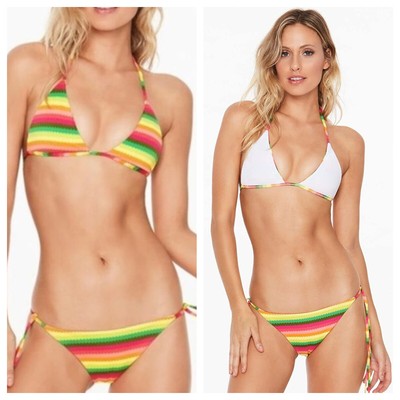 L Space Reversible Under The Sun Itty Swim Top Bikini Bottom Small Medium Large