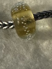 Trollbead Pale Yellow Translucent  Glass Bead...