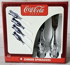 Coca Cola Cheese Spreaders 4 Pack Chrome Die Cast Metal New In Box