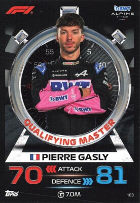 Pierre Gasly #103 2023 Topps Turbo Attax F1 BWT Alpine F1 Team