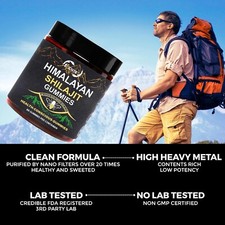 Dynamic Vitality Shilajit Gummies Pure 100 Himalayan Organic Resin Natural