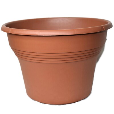 Set of 5 - 10'' Plastic Khan Saturn Round Planters - Pots - Flower - Landmark